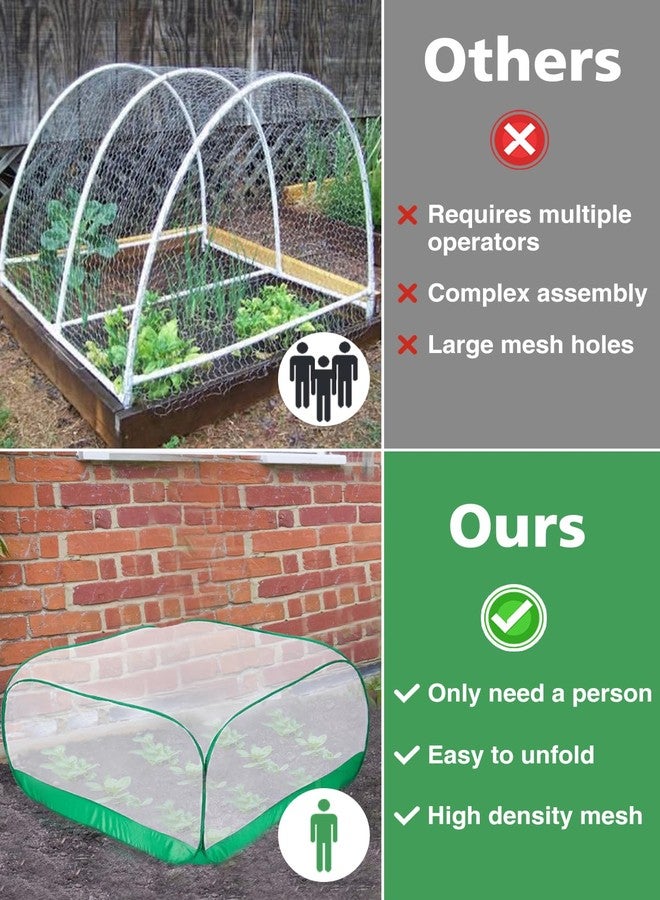 MADHOLLY Upgraded Garden Netting - 3.3 × 3.3 × 1.65 FT Plant Covers Net for Square Raised Garden Bed, Ultra Fine Garden Mesh Netting Protection from Bird Pest Barrier Net Row Cover for Plant Fruit Vegetable - Image 2